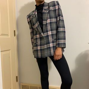 Oversized Plaid Blazer